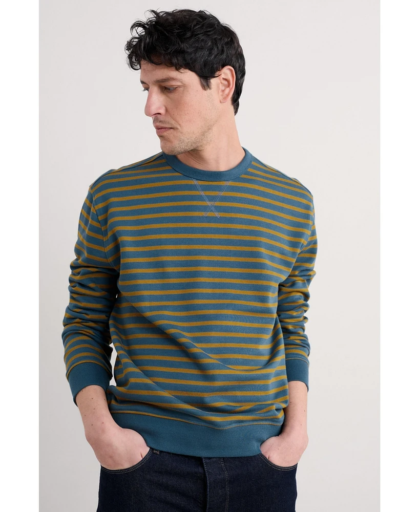 Seasalt Cornwall Men's Bolitho Striped Sweatshirt