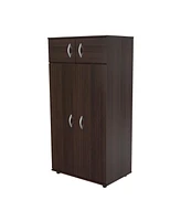 Stylish Melamine Dresser with Mirrored Accents and Spacious Storage