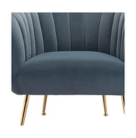 Velvet Tufted Club Chair for Luxurious Living Room or Lounge Seating
