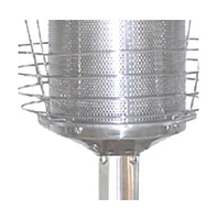 11000 Btu Silver Steel Propane Cylindrical Pole Tabletop Patio Heater