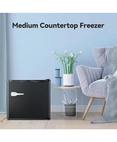 Zafro Mini Freezer, 1.2 Cu.ft Small Upright Freezer with Handle, Removable Shelves, 7 Adjustable Thermostat, Low Noise for Bedroom/Apartment/Office