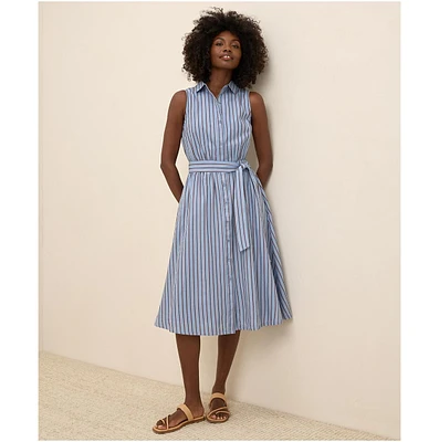 Pact Women's Organic Cotton Sunset Lightweight Sleeveless Shirtdress