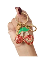 Juicy Couture Cherry Pave Charm Keychain