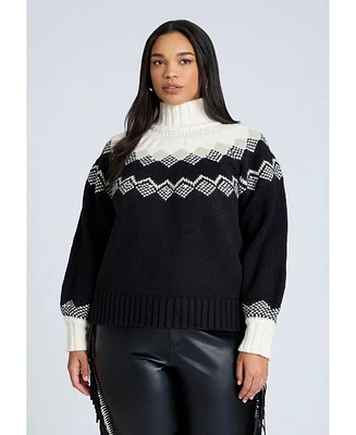 Eloquii Plus Nordic Mockneck Sweater