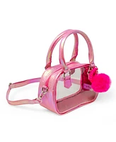 Tiny Treats + Zomi Gems Girls Game Day Glam Clear Crossbody Handbag, Hot Pink