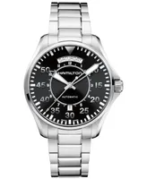 Hamilton Men's Swiss Automatic Khaki Pilot Stainless Steel Bracelet Watch 42mm H64615135