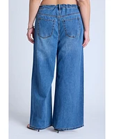 Eloquii Plus Size Loose Drawstring Waist Jean
