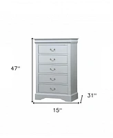 Solid Wood Five-Drawer Lingerie Chest for Bedroom Storage and Organization