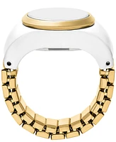 Fossil Women's Two-Hand Gold-Tone Stainless Steel Ring Watch, 15mm