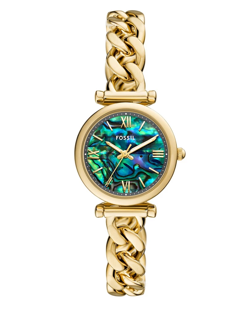 Fossil Women's Carlie Two-Hand Stainless Steel Watch, 28mm