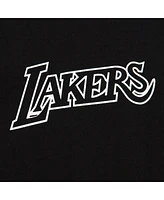 Mitchell & Ness Men's Black Los Angeles Lakers Hardwood Classics Contrast 2K Graphic T-Shirt