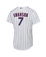Nike Big Boys and Girls White Dansby Swanson Chicago Cubs Home Replica Player Jersey