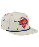 New Era Men's Cream New York Knicks Lunar Golfer Snapback Hat