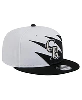 New Era Men's Black/White Colorado Rockies Jagged 9FIFTY Snapback Hat