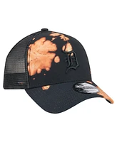 New Era Men's Black Detroit Tigers Bleached A-Frame 9FORTY Adjustable Hat