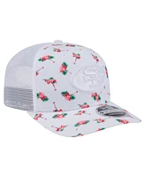 New Era Men's White San Francisco 49ers Adventure Flamingo Pattern 9SEVENTY Stretch-Snap Hat