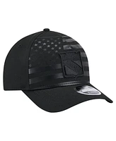 New Era Men's Black New York Rangers Game Day Stealth Flag 9FORTY A-Frame Adjustable Hat