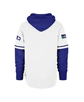 '47 Brand Men's White Seattle Seahawks Throwback Shortstop Pullover Hoodie
