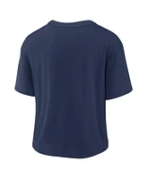 Nike Women's Navy/White Detroit Tigers Line Up High Hip Fashion T-Shirt