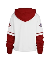 '47 Brand Women's White St. Louis Cardinals Trifecta Shortstop Cropped Pullover Hoodie