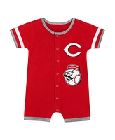 Outerstuff Baby Boys and Girls 2-Piece Red Cincinnati Reds Double Hit Coverall Set