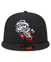 New Era Men's Black Rocket City Trash Pandas Authentic Collection 59FIFTY Hat