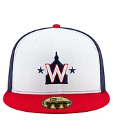 New Era Men's White/Navy/Red Washington Nationals 20th Anniversary 59FIFTY Hat