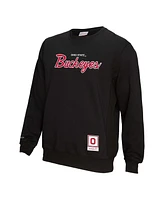 Mitchell & Ness Men's Black Ohio State Buckeyes Elite Script Pullover Sweatshirt
