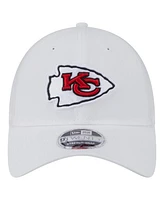 New Era Men's White Kansas City Chiefs Active Ripstop 9TWENTY Stretch-Snap Hat