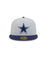 New Era Men's Gray/Navy Dallas Cowboys Color Pack Two-Tone 59FIFTY Fitted Hat