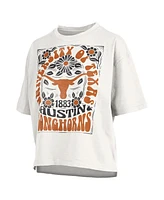 Pressbox Women's White Texas Longhorns Harmony Oversized T-Shirt