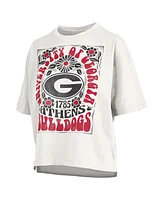 Pressbox Women's White Georgia Bulldogs Harmony Oversized T-Shirt