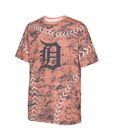 Outerstuff Big Boys and Girls Orange Detroit Tigers Slide Score Bold T-Shirt