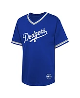 Outerstuff Big Boys and Girls Royal Los Angeles Dodgers Relief Pitcher V-Neck T-Shirt