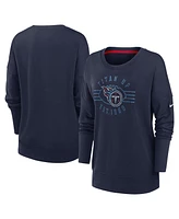 Nike Women's Navy Tennessee Titans Rewind Playback Icon Performance Pullover Sweatshirt