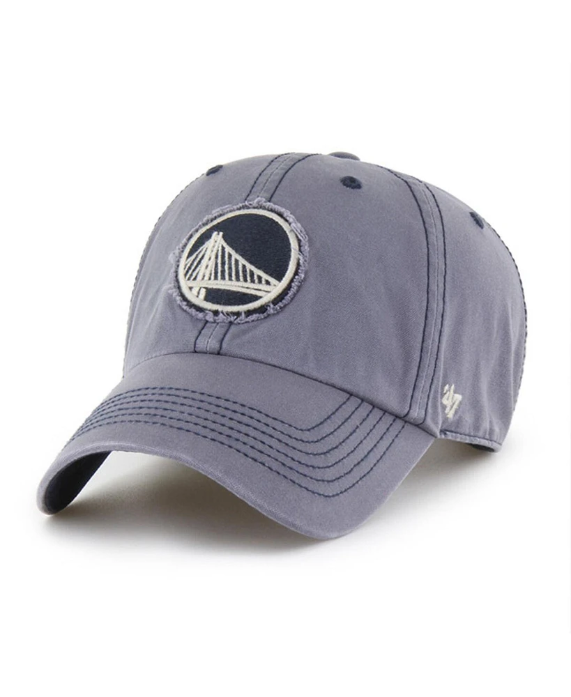 '47 Brand Men's Blue Golden State Warriors Scupper Rough Edge Applique Clean Up Adjustable Hat