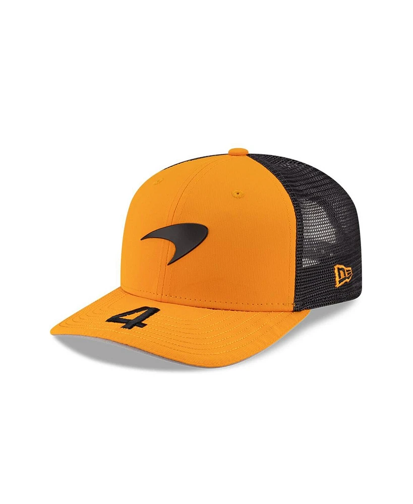 New Era Men's Orange/Black Lando Norris McLaren F1 Team Driver Replica 9SEVENTY Adjustable Trucker Hat