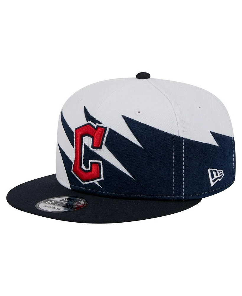 New Era Men's Navy/White Cleveland Guardians Jagged 9FIFTY Snapback Hat