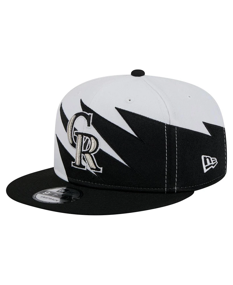 New Era Men's Black/White Colorado Rockies Jagged 9FIFTY Snapback Hat