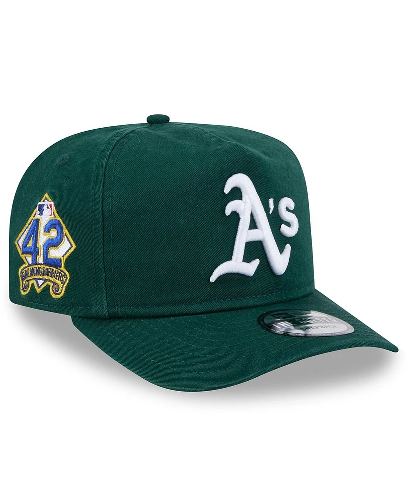 New Era Men's Green Athletics 2025 Jackie Robinson Day Golfer Adjustable Hat
