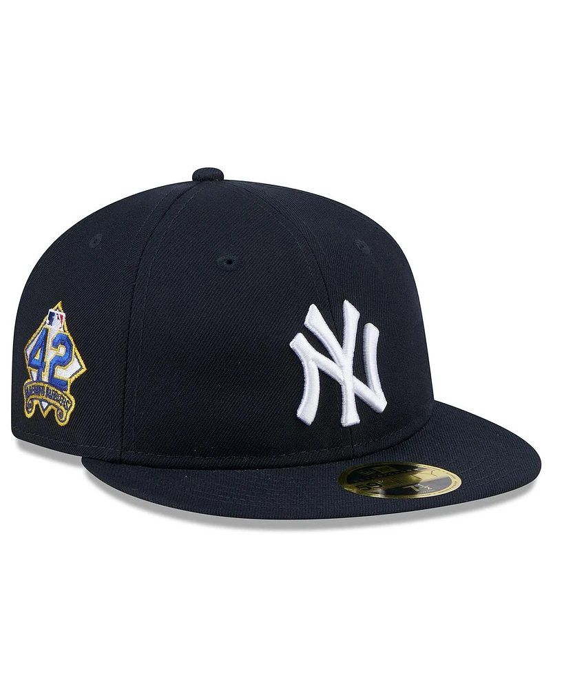 New Era Men's Navy York Yankees 2025 Jackie Robinson Day Retro crown 59FIFTY Unstructured Hat
