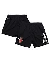Mitchell & Ness Men's Black Chicago Bulls Team Essentials Nylon Shorts
