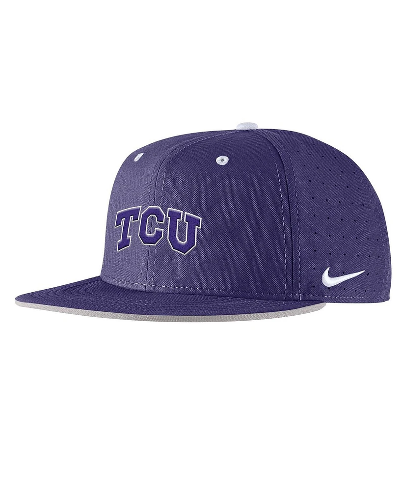 Nike Men's Purple Tcu Horned Frogs On-Field True Performance Baseball Fitted Hat