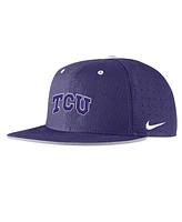 Nike Men's Purple Tcu Horned Frogs On-Field True Performance Baseball Fitted Hat