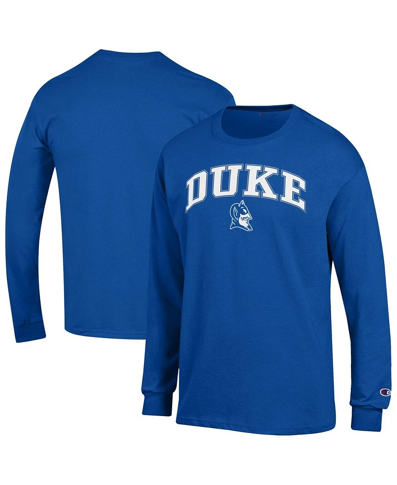Champion Men's Royal Duke Blue Devils Arch Over Logo Long Sleeve T-Shirt