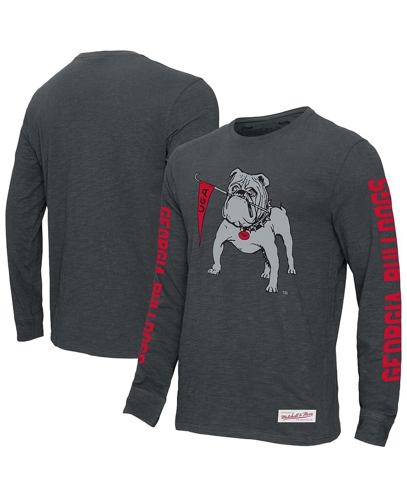 Mitchell & Ness Men's Charcoal Georgia Bulldogs Team Pride Long Sleeve T-Shirt
