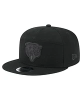 New Era Men's Black Chicago Bears Adventure Canvas Split Panel 9FIFTY Snapback Hat