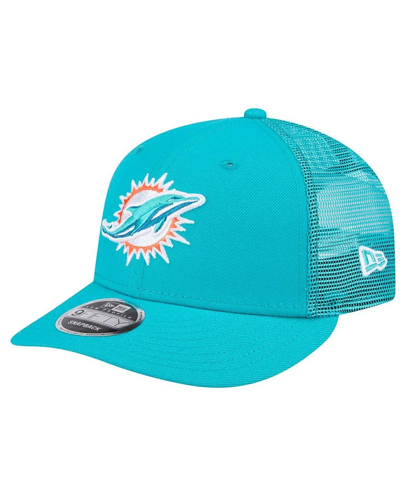 New Era Men's Aqua Miami Dolphins Low Profile 9FIFTY Snapback Hat