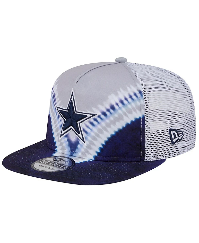 New Era Men's Gray/Navy Dallas Cowboys Throwback Dye Golfer Snapback Hat