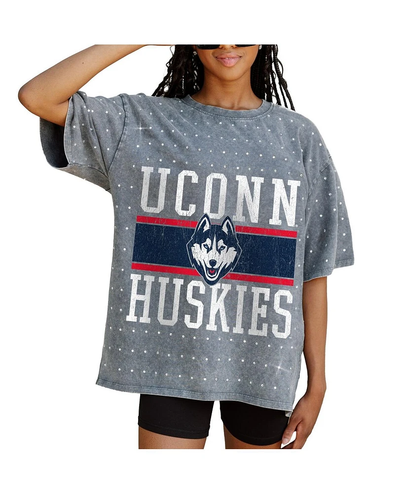 Gameday Couture Women's Gray UConn Huskies On the Ball Oversized T-Shirt
